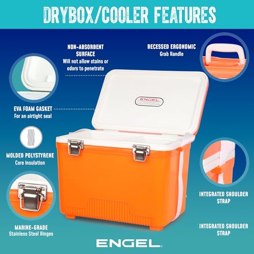 Engel Uc30 30Qt Leak-Proof, Air Tight, Drybox Cooler And Hard Shell Lunchbox For Men And Women In Tan