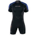 Henderson Man 3Mm Thermoprene Shorty (Back Zip) Scuba Diving Wetsuit-Black/Blue-Large