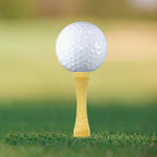 Zivisk Bamboo Golf Tees 3-1/4 Inch 100 Count Wooden Tall Step Down Castle Tees Golf (Natural Color)