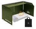 Hikeamn Camping Stove Windscreen - Outdoor Folding Gas Stove Windshield,Camping Wind Blocker With A Storage Bag For Camping,Hiki