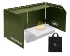 Hikeamn Camping Stove Windscreen - Outdoor Folding Gas Stove Windshield,Camping Wind Blocker With A Storage Bag For Camping,Hiki