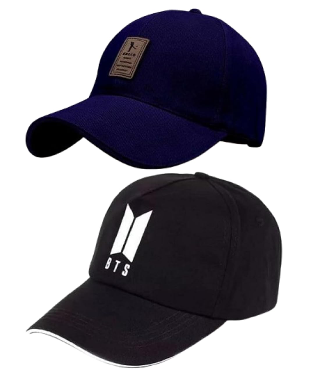 Fy Lane Combo 4 &2 Unisex Baseball Caps Adjustable Stylish Sun Protective Cap For Men Women Free Size (Black@Navyblue)