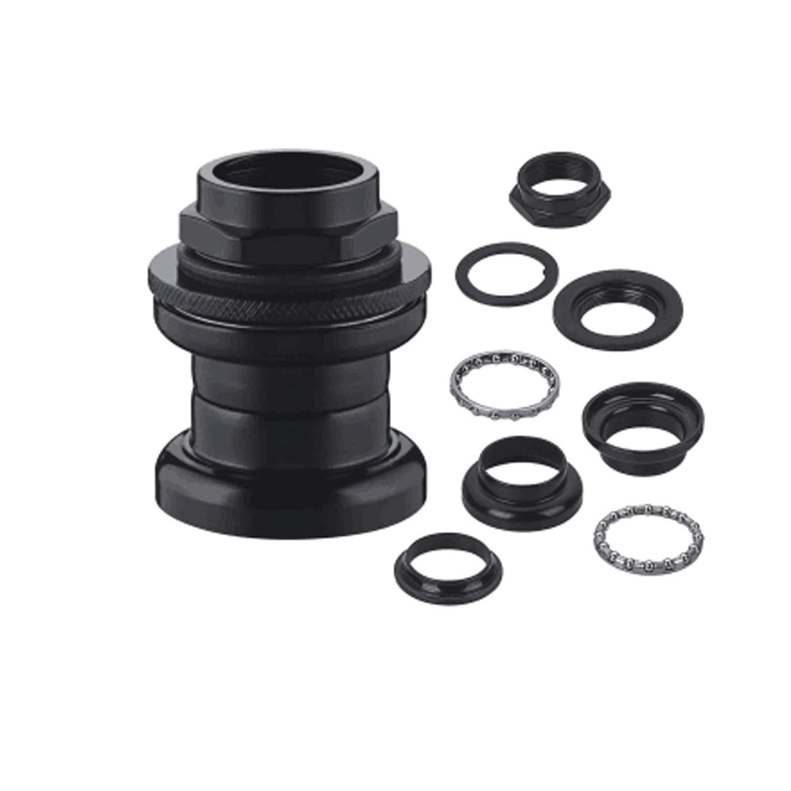 Cdhpower 8Pcs 1'' Threaded Bicycle Headset Combo- Gas Motorized Bicycle (Black)