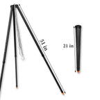 Caroyino 21-Inch Campfire Tripod, 47-Inch Five-Position Telescopic Camping Tripod With Adjustable Suspension Chain, Camping Trip