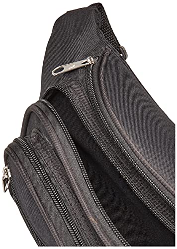 Everest Multiple Pocket Waist Pack, Black, One Size,044Mdh-Bk
