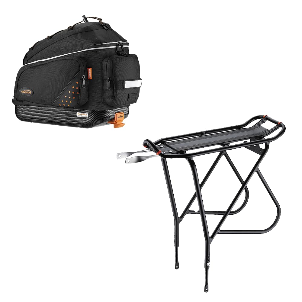 Ibera PakRak IB-RA15 Touring Bicycle Carrier and Quick Release Bag (Splashguard Rack+Bag)