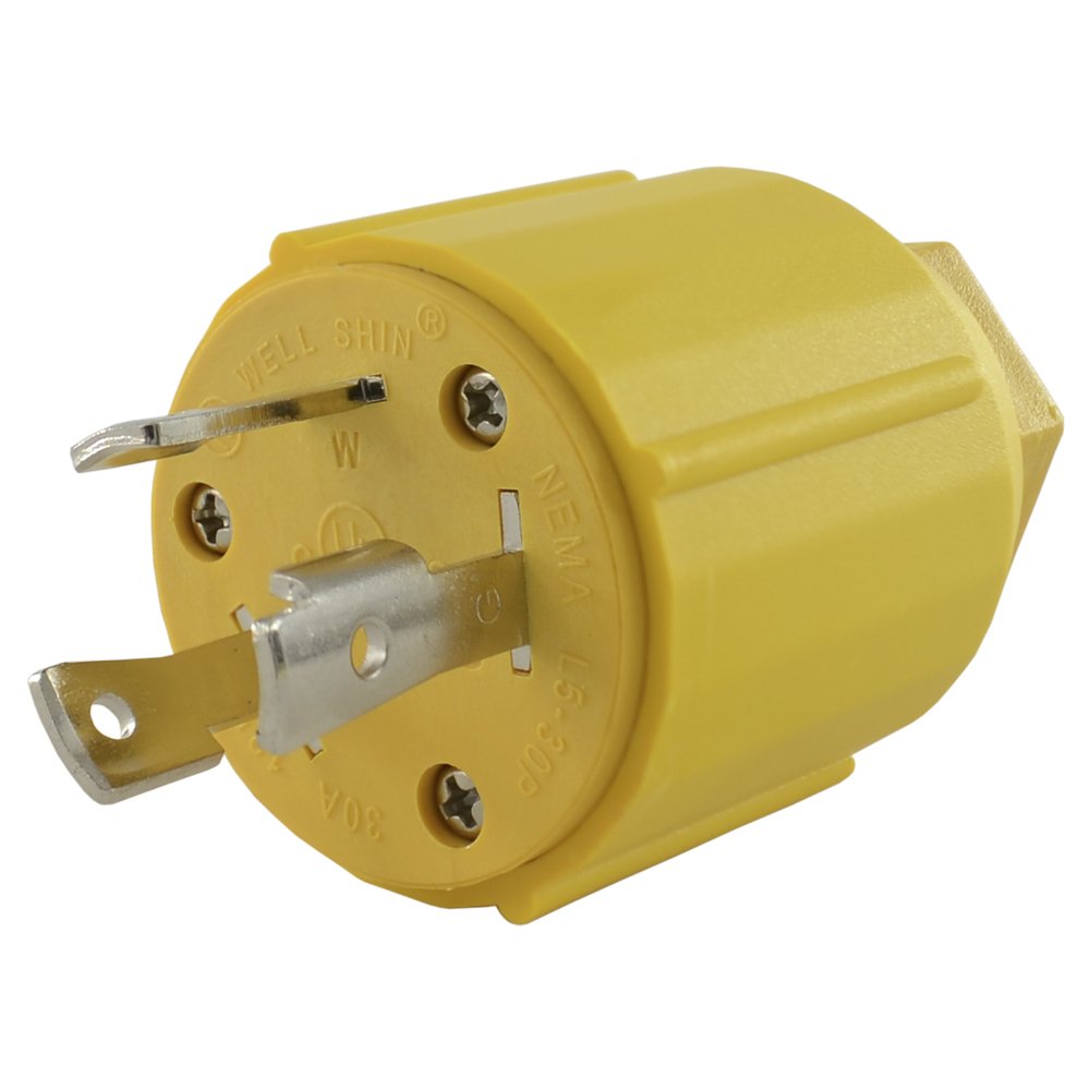Conntek 60311-Yw L5-30P Replacement Assembly Plug, 30 Amps 125 Volts, Ul Listed,Yellow