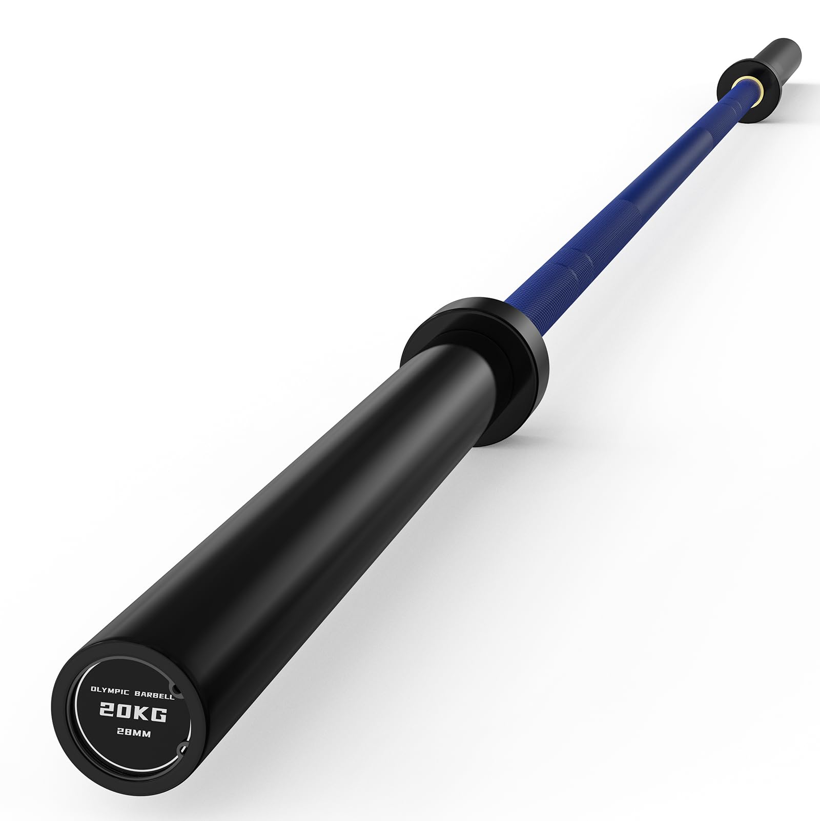 7FT Olympic Barbell 45 lb Barbell 2 INCH 1000lbs Capacity Olympic Bar with Moderate Knurling For Squats Curls Deadlifts Blue