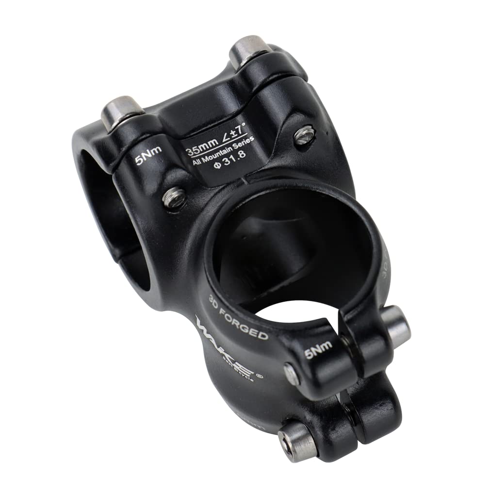 Cysky 31.8 Bike Stem 7 Degree 35Mm Mtb Stem Handlebar Riser Extender For Road Bike, Mountain Bike, Mtb, Bmx, Cycling (35Mm)