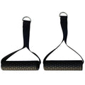 Zoomella Hexagonal Texture Exercise Grip Handles RubberCoated Resistance Band Handles Strap Straps Resistance Band Handle Metal