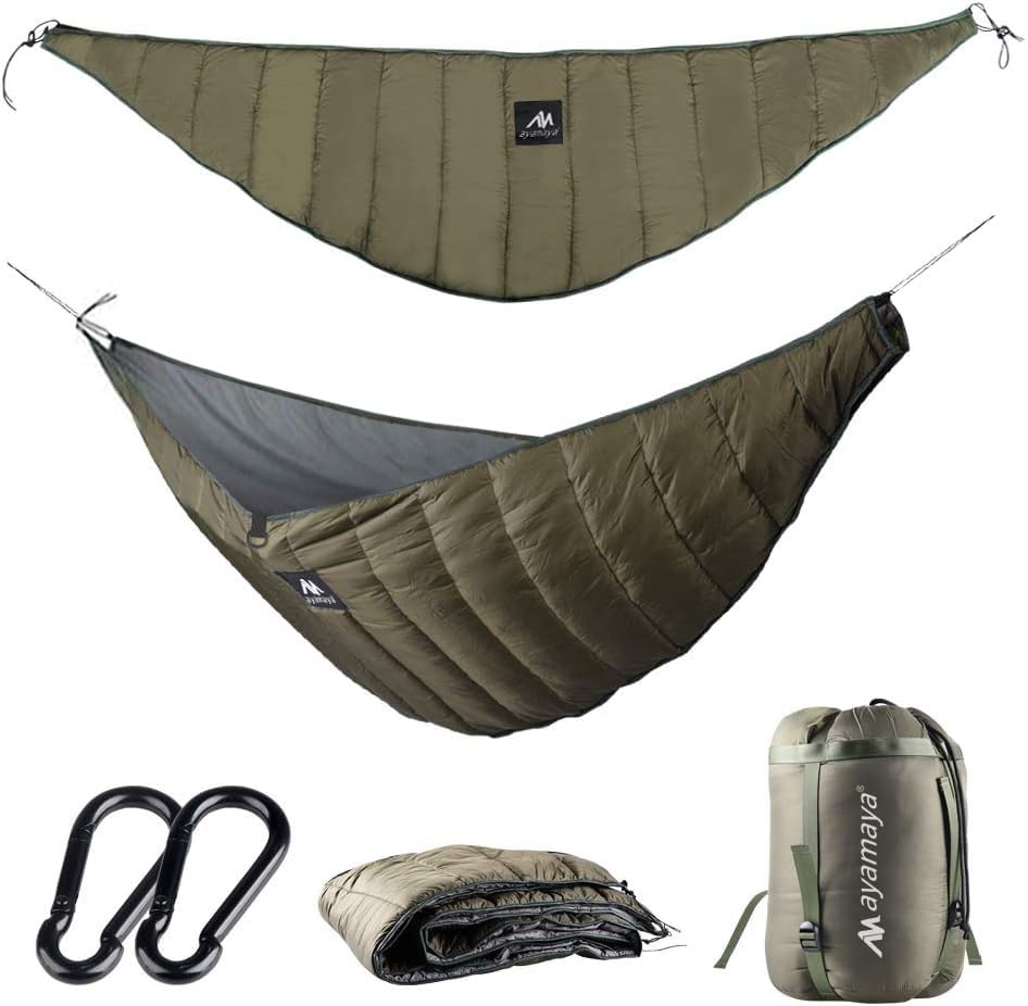 Ultralight Hammock Underquilt For Camping Backpacking, Ayamaya 3 Season Under Quilt Uq For Single Person Hammock Warm Under Blan