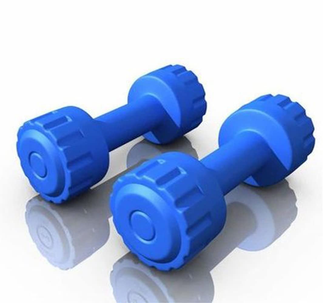 Protoner Pair of 3 kg Each PVC Dumbbells Set Blue