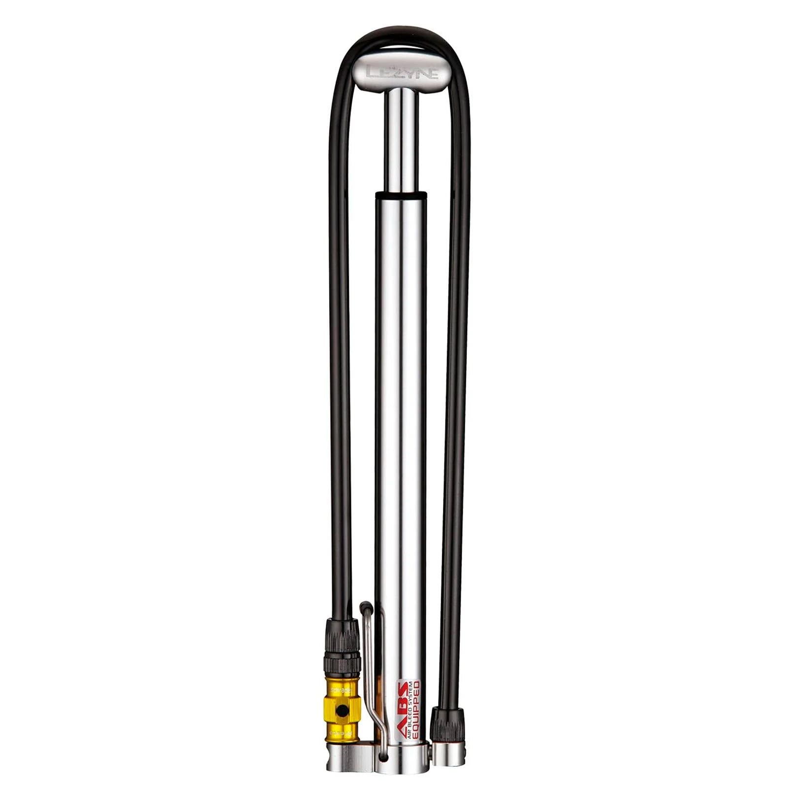 LEZYNE Micro Floor Drive HP High Pressure Bicycle Pump - CNC Aluminum Portable Bike Pump with Foot Peg, Presta/Schrader ABS Flip