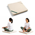 The White Willow HarmonyFlow Yoga Zen Square Seat Cushion for Meditation & Yoga  King Size, ExtraWide Supportive Foam with Sof