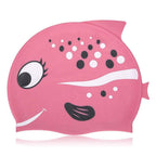 Doublewood Kids Swimming Caps Fun Swimming Hat Comfortable Silicone Children Toddlers Swim Cap Waterproof Protect Ear Swim Pool 
