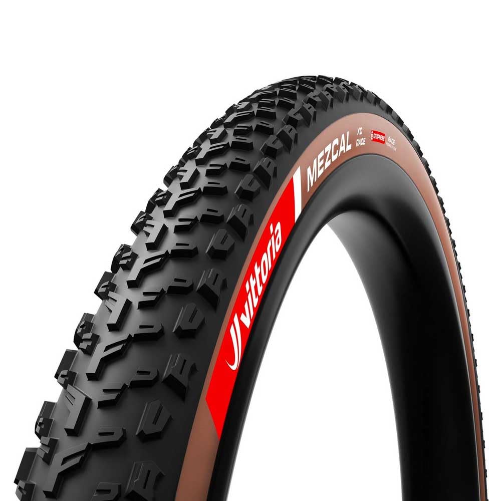 Vittoria Mezcal XC Race Tubeless Ready Mountain Bike Tire - 29x2.25 Brown Sidewall Fast Rolling XC MTB Tire