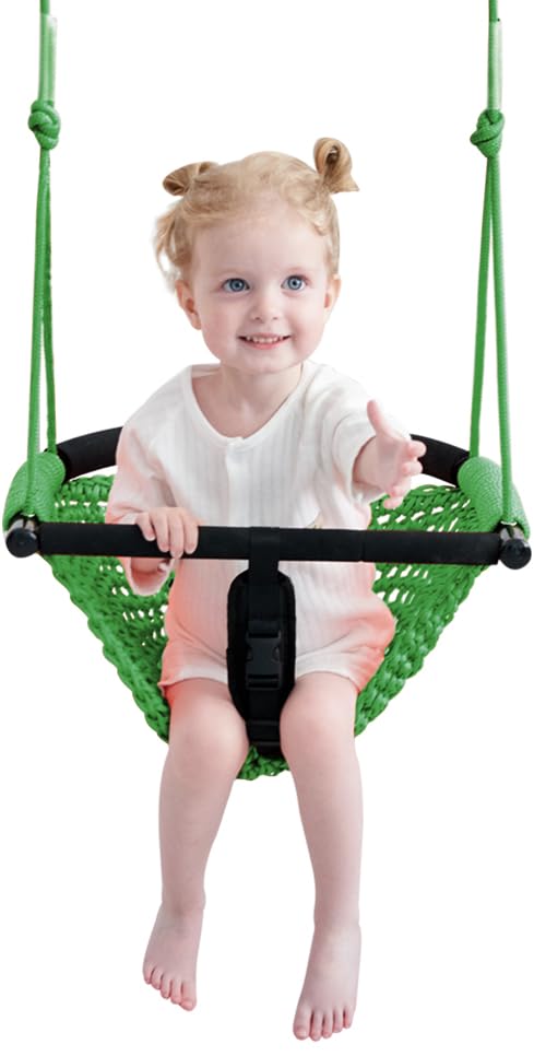 ROPECUBE Toddler Swing & 2-in-1Baby Swing - Adjustable Rope Swing Seat for Kids | Indoor & Outdoor Durable Backyard Swing Set fo