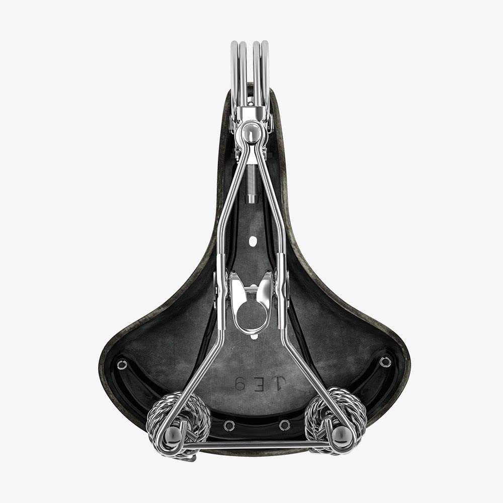 Brooks Saddles B33 Bicycle Saddle With Clamp (Chrome Rails, Black)