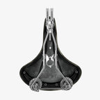 Brooks Saddles B33 Bicycle Saddle With Clamp (Chrome Rails, Black)