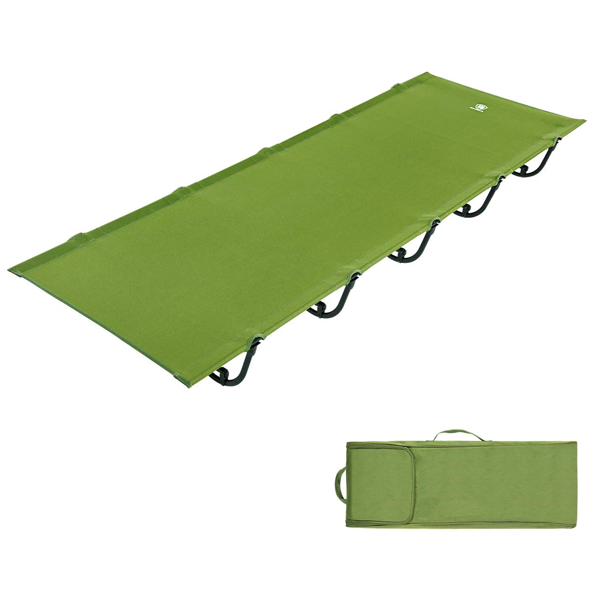 Ever Advanced Compact Camping Cot For Sleeping, Fishing, Outdoor Travel, Folding Portable Bed With Carrying Bag Supports Up To 2