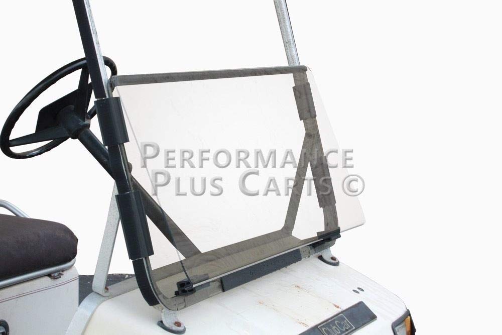 Performance Plus Carts Club Car Ds Golf Cart Fold- Down Windshield | Clear | Compatible With Ds 1982-2000.5 Models