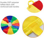 Sonyabecca Parachute 8 Feet For Kids With 9 Handles Play Parachute For 4 8 Kids Tent Cooperative Games Birthday Gift