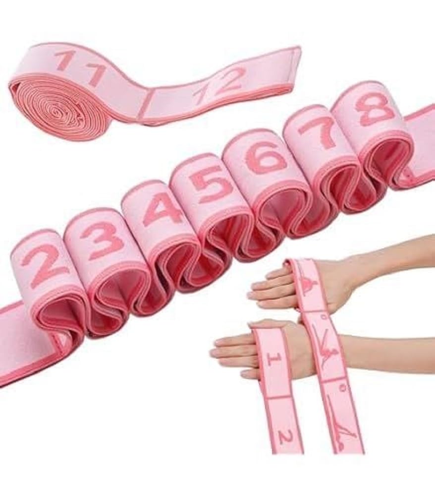 Yoga Stretch Strap With 10 Loops Numbered Position Guide  Elastic Multi Loop Resistance Band For Flexibility Training, Physioth