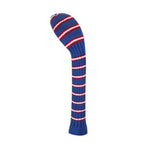Scott Edward Knit Hybrid Golf Club Covers Fits Hybrids/Ut Classical Fine Stripes With Long Neck Funny And Fresh Colors (Blue Red