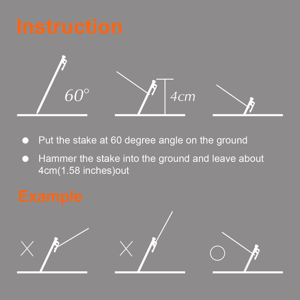 Eurmax Usa 12 Inch Multiuse Heavy Duty Steel Tent Stakes Tarp Pegs Camping Stakes For Outdoor Camping Canopy And Tarp With 4 Rop