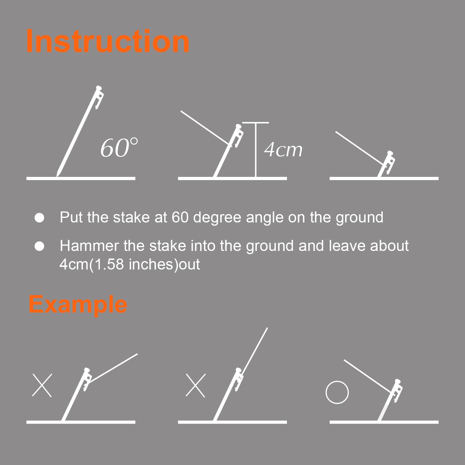 Eurmax Usa 12 Inch Multiuse Heavy Duty Steel Tent Stakes Tarp Pegs Camping Stakes For Outdoor Camping Canopy And Tarp With 4 Rop