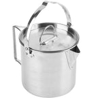 Pasamer 1.2L Camping Tea Kettle, Outdoors Camping Pot Portable Folding Hiking Pot Stainless Steel Kettle Cookware Coffee Tea Pic