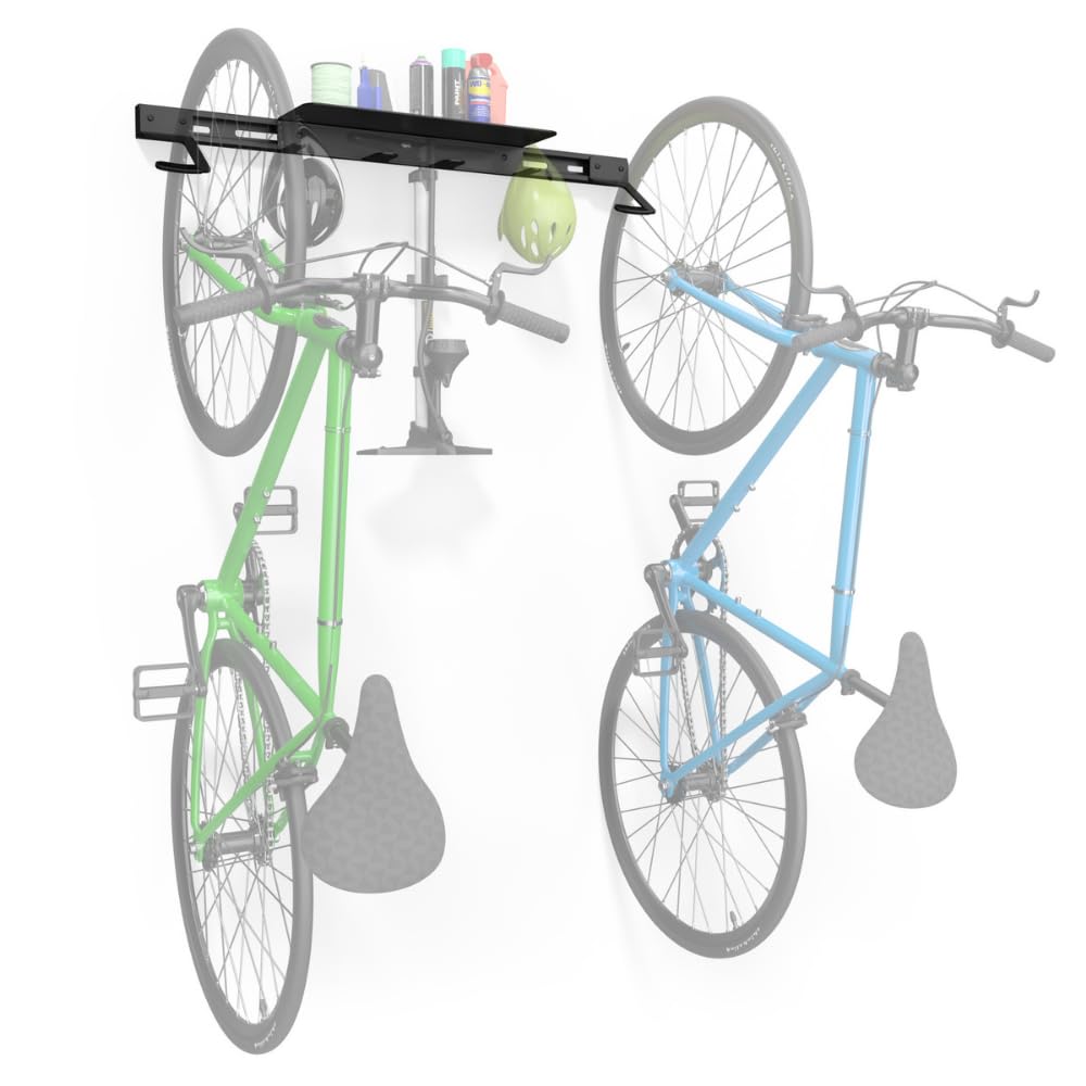 Koova Wall Bike Rack Bicycle Hanger, Vertical Bike Hanging Mount Storage Stand, Adjustable Space Saver 2 Wall Bike Mount Bracket