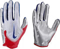 Nike Vapor Jet 8.0 Football Gloves (RED | Blue | Chrome, Small)