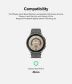Ringke Inner Bezel Styling Stylish Stainless Steel Frame] Compatible With Samsung Galaxy Watch 5 Pro Case, Anti Scratch Protecto