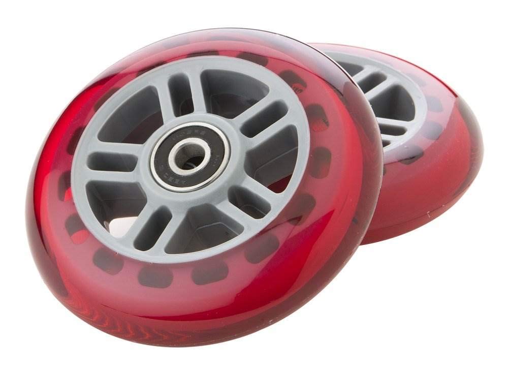 A Scooter Series Wheels with Bearings (set of 2) - Red