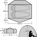 Moon Lence Professional Camping Tent 2 Person Tent Backpacking Tent, Water & Wind Proof Ultralight Equipment For Mountaineering