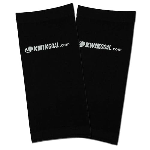 Kwik Goal Youth Shin Guard Compression Sleeves, Black