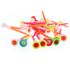 Rubber Cushion Top Plastic Golf Tees Mixed Colors Pack Of 50Pcs (2-3/4'')