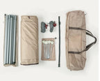 Yuewo 15?10Ft Camping Tarp With 2 * 7Ft Poles, Waterproof & Lightweight Tent Tarp, Rain Fly Sun Shelter, 210D Oxford Upf50+ Shel