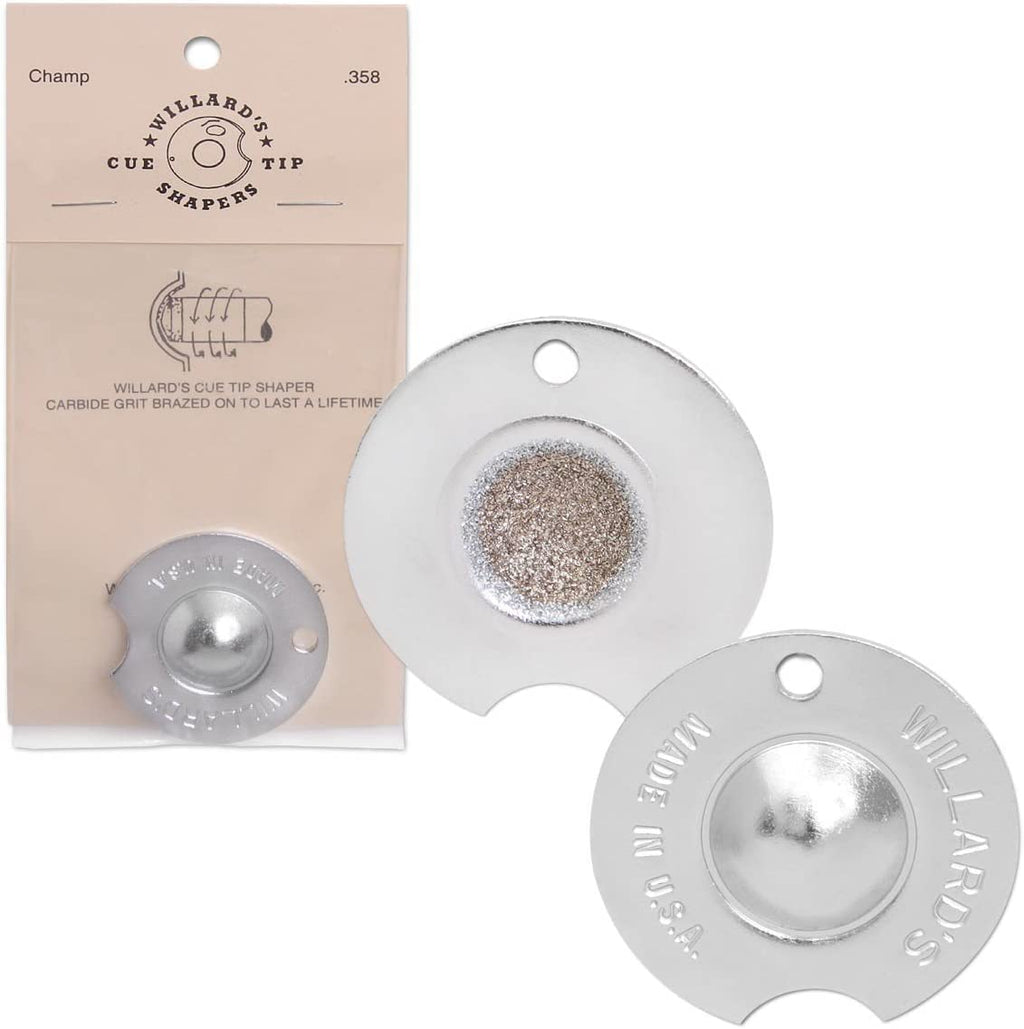 Willard'S Pool Cue Tip Shaper .358 Inches Dime Radius