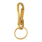 Alsmiley Stainless Steel Carabiner Clip Retractable Ring Set Keychain Quick Release Hooks For Men Women Gold