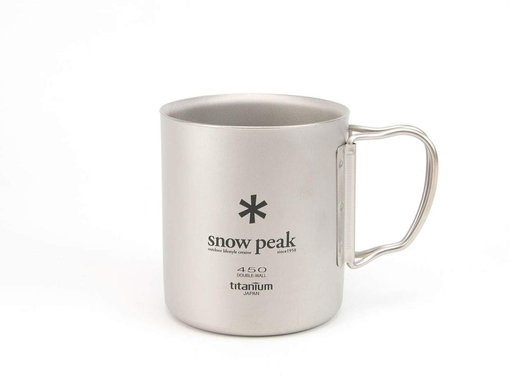 Snow Peak Double Wall Titanimum Insulated Mug, Lightweight, Durable, Camping, 450Ml