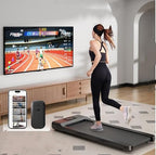 Deerrun 3 In 1 Under Desk Walking Pad Treadmill, 3.0Hp Low Noise Portable For Home & Office, 300Lbs Weight Capacity Folding With
