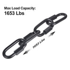 Bewishome D Shape Locking Carabiner,Black Quick Links,Durable Chain Links,Heavy Duty Chain Connector,Black M8 Hdk03H