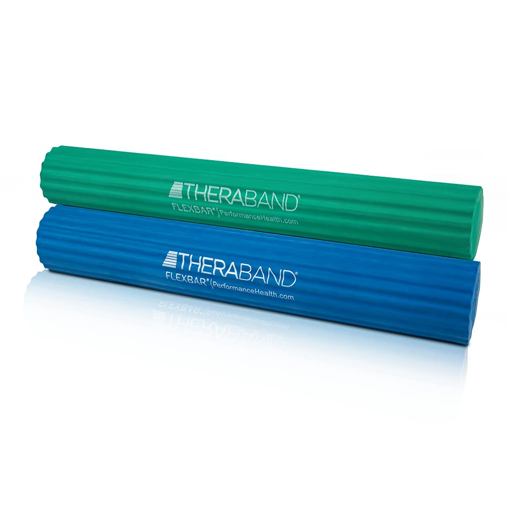 Theraband Flexbar, Tennis Elbow Therapy Bar, Relieve Tendonitis Pain And Improve Grip Strength, Resistance Bar For Golfers Elbow