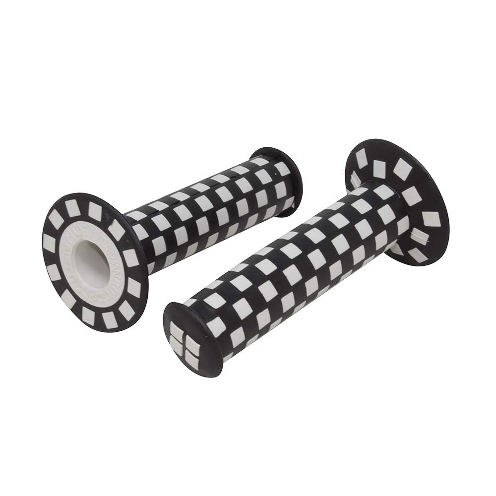 Fenix Vintage Checkered Bmx Bicycle Grips, (Red/White)