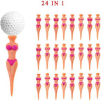 Golf Tees, Golf Accessories For Men, 3'' Funny Golf Tees, Golf Sexy Girl Lady Tees Fun Holder Home Golf Training (Purple-24P)