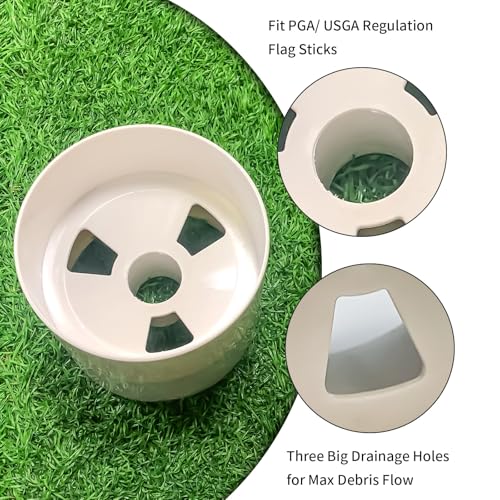Crestgolf 4Pcs Golf Hole Cup,Accessories For Backyard Practice Putting Green, Abs Plastic Golf Putting Cup For Outdoor,Fits Pgal