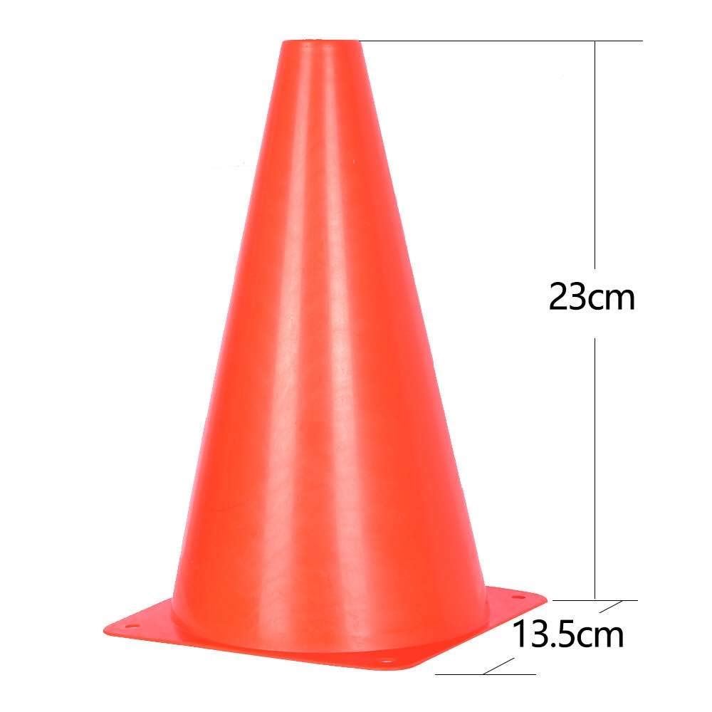 Alyoen 9 Inch Orange Traffic Cones, Plastic Sports Cones, Soccer Training Cones For Outdoor Activity & Festive Events (Sets Of 1