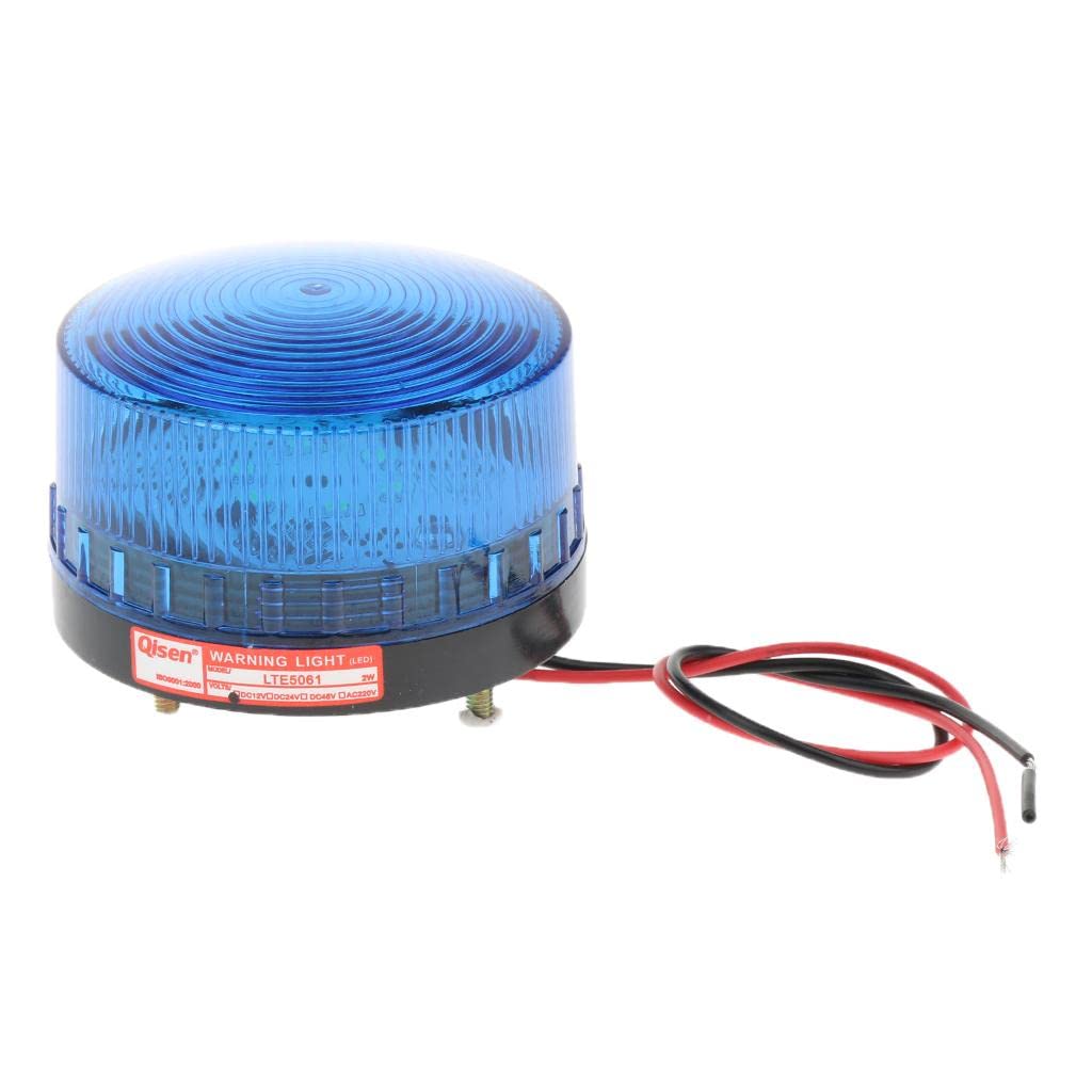 Pinakine Blue Emergency Led Flashing Strobe Signal Warning Light Lamp Beacon Dc12V  Dust & Water Proof | Strobe & Beacon Lights